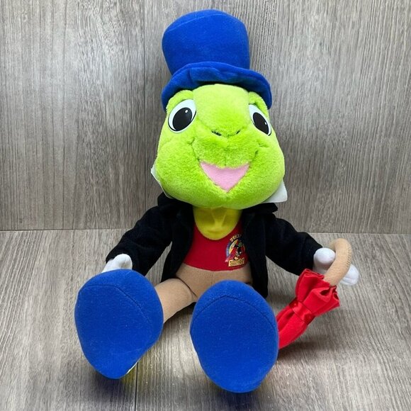VTG Mattel Walt Disney Pinocchio Jiminy Cricket Plush Stuffed Animal Toy 15" - Picture 1 of 6